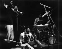 Frank Lowe, Butch Morris, and Tylon Barea performing in Los Angeles, 1976 [descriptive]