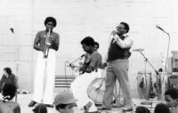 Charles Moffett Family performing on stage in San Francisco, 1978 [descriptive]