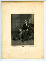 Robertson, W. G. sitting with dog.