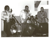 George Coleman, Don Harrison, and Antonio Hart playing saxophones, Los Angeles, November 1999 [descriptive]