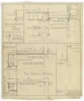 Beard House, details and sections, Altadena, California, 1934