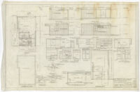Beard House, addition to residence, foundation plan, framing, and elevations, Altadena, California, 1947