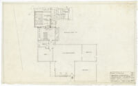 Beard House, additions and alterations, first floor and site plan, Altadena, California, 1947