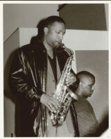 Don Harrison playing the alto saxophone in Los Angeles [descriptive]