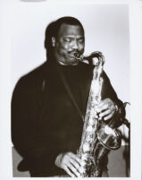 Ronnie Laws playing the tenor saxophone, Los Angeles, January 1999 [descriptive]