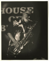Sonny Rollins playing the tenor saxophone at the House of Blues, Los Angeles, October 1997 [descriptive]