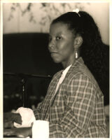 Patrice Rushen playing the piano, Los Angeles [descriptive]