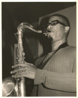 David Sanchez playing the saxophone in Los Angeles, December 2000 [descriptive]