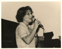 Janis Siegel singing, Los Angeles [descriptive]