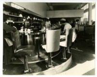 Laemmle Building, Coco Tree restaurant lunch counter, Los Angeles, California, 1932-1937