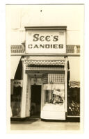 Laemmle Building, See's Candies storefront, Los Angeles, California, 1932-1937