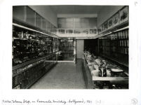 Laemmle Building, tobacco shop, view of interior looking north, Los Angeles, California, 1933