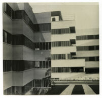 Landfair Apartments, exterior looking east, Los Angeles, California, 1937