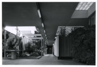 Mariner's Medical Center, view of building courtyard, Newport Beach, 1963