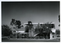 Mariner's Medical Center, view of building and parking lot, Newport Beach, 1963