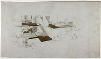 Channel Heights, rendering of interior apartment unit, San Pedro, California, 1941-1942