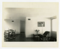 Strathmore Apartments, view towards dinette and hall leading to kitchen and bedrooms, Los Angeles, California, 1937