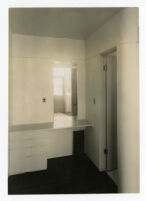 Strathmore Apartments, dressing room corner in bedroom, Los Angeles, California, 1937