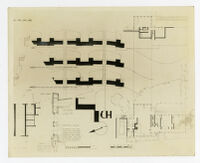 Mosk House, plan of house in relation to streets and hillside, Los Angeles, California, 1933