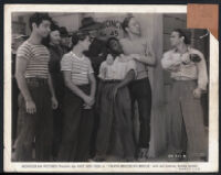 Bobby Jordan, Stanley Clements, Sunshine Sammy Morrison, Huntz Hall, and Leo Gorcey in 'Neath Brooklyn Bridge