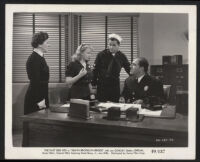 Unidentified actress, Ann Gillis, Noah Berry, and Dewey Robinson in 'Neath Brooklyn Bridge