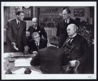 James Stewart, Thomas Mitchell, Lionel Barrymore, and others in It's a Wonderful Life