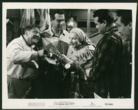 Fred MacMurray, Eleanor Parker, Chris-Pin Martin and extras in A Millionaire For Christy