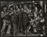 Bob Hope, Jane Russell, and other unidentified actors in The Paleface