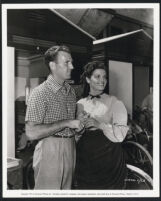 Jane Russell and her husband on the set of The Paleface