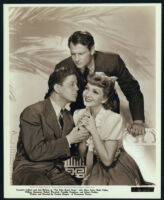 Rudy Vallee, Joel McCrea, and Claudette Colbert in The Palm Beach Story
