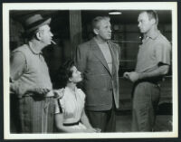 Katherine Hepburn, Spencer Tracy, Aldo Ray, and another cast member in Pat and Mike