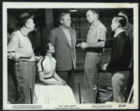 Katherine Hepburn, Spencer Tracy, Aldo Ray, and other cast members in Pat and Mike