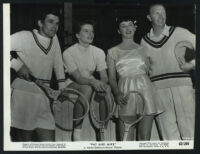 Katherine Hepburn and other cast members in Pat and Mike