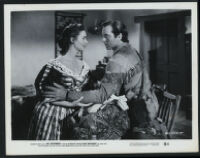 Helena Carter and George Montgomery in The Pathfinder