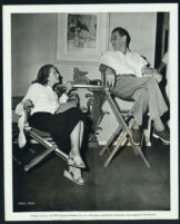 Arleen Whelan with director George S. Kaufman between scenes on The Senator Was Indiscreet