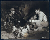 Randolph Scott with John Phillips and John Barradino in a scene from Seven Men From Now