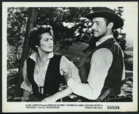 Yvonne De Carlo and Zachary Scott in a scene from Shotgun