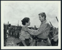 Yvonne De Carlo and Sterling Hayden in a scene from Shotgun