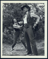Yvonne De Carlo and Zachary Scott in a scene from Shotgun