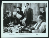 Cesar Romero, Rochelle Hudson, Edward Norris and Edward Brophy in a scene from Show Them No Mercy!