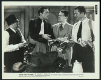 Cesar Romero, Bruce Cabot, Warren Hymer and Edward Brophy in a scene from Show Them No Mercy!