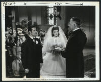 Don Ameche, Myrna Loy, and Douglas Wood in So Goes My Love