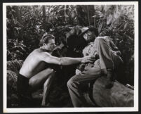 Lex Barker and Douglas Fowley in Tarzan's Peril
