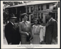 William Davidson, Norma Varden, Teresa Wright, and Ray Milland in The Trouble With Women