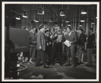 Director James V. Kern with Bob Crosby and John Gallaudet on the set of Two Tickets To Broadway