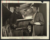 Robert Ryan and Charles Bickford in The Woman On The Beach