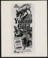 Kirby Grant, Martha Hyer, and Chinook the dog in a poster for Yukon Gold