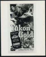 Kirby Grant, Martha Hyer, and Chinook the dog in a poster for Yukon Gold