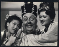 George Barbier with Mia Ichioka and Diana Moncardo in The Adventures of Marco Polo