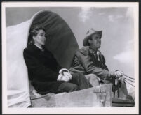 Julia Adams and James Stewart in Bend of the River
